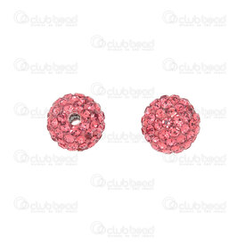 1102-6450-1065-65 - Shamballa Bead Round 10mm Pink stone Pink font 10pcs 1102-6450-1065-65,1102-6450,montreal, quebec, canada, beads, wholesale