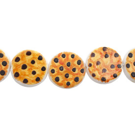 *1102-6600-01 - Glass Bead Round Hand Painted 25MM Leopard 6pcs Strings India *1102-6600-01,Beads,Glass,Animal pattern,Bead,Glass,Glass,25MM,Round,Round,Hand Painted,Leopard,India,Dollar Bead,6pcs Strings,montreal, quebec, canada, beads, wholesale