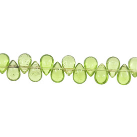 *1102-9200-131 - Glass Bead Drop 6MM Lime App. 10'' String *1102-9200-131,Beads,Glass,Droplets,montreal, quebec, canada, beads, wholesale