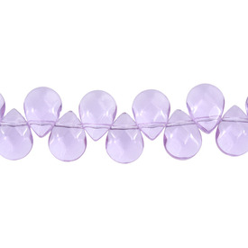 *1102-9201-015 - Glass Bead Drop Facetted 10MM Lilac App. 11'' String *1102-9201-015,Beads,Glass,Droplets,Bead,Glass,Glass,10mm,Drop,Drop,Facetted,Mauve,Lilac,China,App. 11'' String,montreal, quebec, canada, beads, wholesale