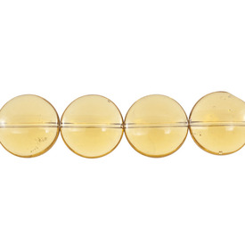 *1102-9202-161 - Glass Bead Round Flat 20MM Amber App. 12'' String *1102-9202-161,Clearance by Category,Glass,Bead,Glass,Glass,20MM,Round,Round,Flat,Brown,Amber,China,App. 12'' String,montreal, quebec, canada, beads, wholesale