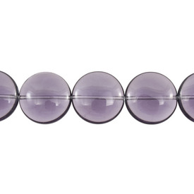 *1102-9202-167 - Glass Bead Round Flat 20MM Purple App. 12'' String *1102-9202-167,Clearance by Category,Glass,Bead,Glass,Glass,20MM,Round,Round,Flat,Mauve,Purple,China,App. 12'' String,montreal, quebec, canada, beads, wholesale