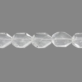 *1102-9202-211 - Glass Bead Free Form Facetted 13X16MM Crystal App. 13'' String *1102-9202-211,Beads,Glass,Pressed,Bead,Glass,Glass,13X16MM,Polygon,Free Form,Facetted,Colorless,Crystal,China,App. 13'' String,montreal, quebec, canada, beads, wholesale