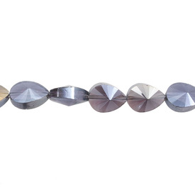 *1102-9203-013 - Glass Bead Oval Facetted 13X18MM Mauve AB App. 12'' String *1102-9203-013,Bead,Glass,Glass,13X18MM,Oval,Facetted,Mauve,Mauve,AB,China,App. 12'' String,montreal, quebec, canada, beads, wholesale