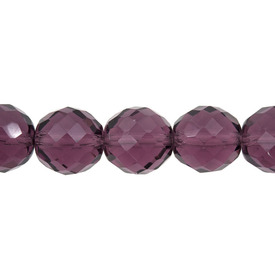 *1102-9993-01 - Glass Bead Fire Polished Round 16mm Purple 15 Pcs Czech Republic *1102-9993-01,montreal, quebec, canada, beads, wholesale