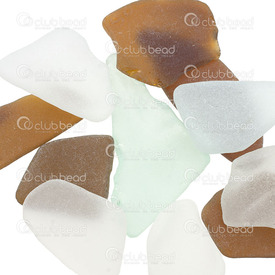 1102-9999-01 - Sea Glass Glass Assorted colors Chips app. 20-40mm 50g 1102-9999-01,Beads,Glass,Others,Sea Glass,Glass,Assorted Colors,Chips app. 20-40mm,50g,montreal, quebec, canada, beads, wholesale