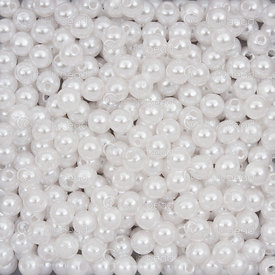 1103-0404-5mm - Bille Acrylic Rond 5mm Blanc Perlé Trou 2mm 1700pcs 1 sac 100gr 1103-0404-5mm,Billes,Plastique,montreal, quebec, canada, beads, wholesale