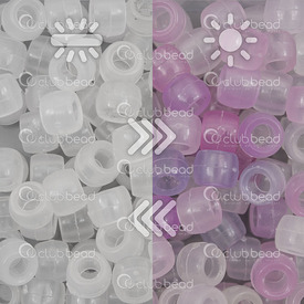 1103-0409 - DISC acrylic plastic crow bead transparent, and color will change under sunlight 6x8mm 280pcs 1 bag 60gr 1103-0409,montreal, quebec, canada, beads, wholesale