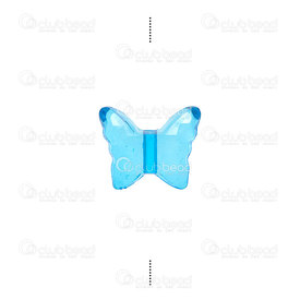 1103-0417-07 - Acrylique Bille forme de Papillon 1.5X1.6X0.6mm Bleu Pâle Trou 1.8mm appr.160pcs 1103-0417-07,montreal, quebec, canada, beads, wholesale