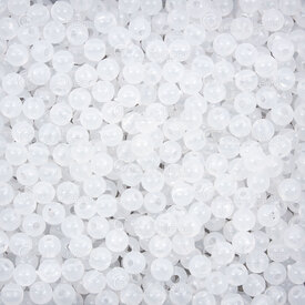 1103-0437 - Acrylic Bead Round 4mm Frost White 1.5mm hole 1 Bag 90gr (app pcs) 1103-0437,Beads,Plastic,Acrylic,montreal, quebec, canada, beads, wholesale