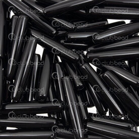 1103-0443-01 - Acrylic Bead Tube 5x25mm Pearl Black 2mm hole 100gr (approx. 220 pcs) 1 Bag 1103-0443-01,New Products,montreal, quebec, canada, beads, wholesale