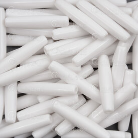 1103-0443-03 - Acrylic Bead Tube 5x25mm White 2mm hole 100gr (approx. 220 pcs) 1 Bag 1103-0443-03,Beads,Plastic,montreal, quebec, canada, beads, wholesale