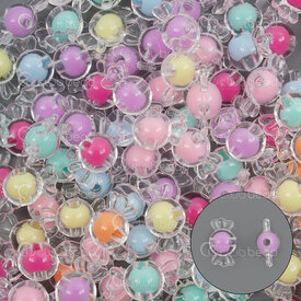 1103-0445 - Acrylic Bead Candy 16x9mm Mix Color 1.5mm hole 1 bag 100gr (approx. 150pcs) 1103-0445,Beads,Plastic,montreal, quebec, canada, beads, wholesale