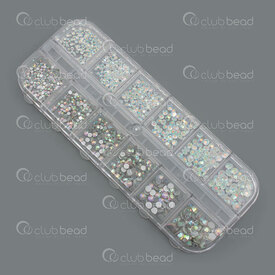 1103-0452-MIX5 - Glass Chaton Rhinestone Imitation Round Flat Back Glue On 12 sizes (SS4-SS16) Crystal AB/Clear Crystal AB 1 box 1103-0452-MIX5,Beads,Chaton,Chaton,Rhinestone Imitation,Glass,Glass,12 sizes (SS4-SS16),Round,Round,Flat Back Glue On,Crystal AB/Clear Crystal AB,China,1 Box,montreal, quebec, canada, beads, wholesale