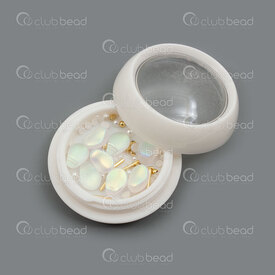 1103-0453-03 - Chaton glue on Acrylic Rhinstone Imitation Kit Opal AB-White-Gold 1 Kit 1103-0453-03,Beads,Plastic,montreal, quebec, canada, beads, wholesale