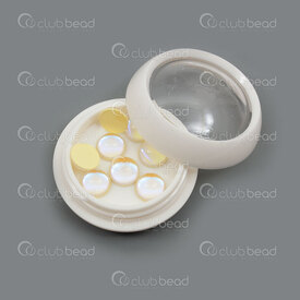 1103-0453-05 - Chaton glue on Acrylic Rhinetone Imitation Round 8mm Cream AB 8pcs 1103-0453-05,Beads,Plastic,Acrylic,montreal, quebec, canada, beads, wholesale