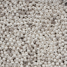 1103-0499-0303 - Acrylic Bead Round 3mm Silver 0.7mm hole 14gr Bag  (approx. 900pcs) !Limited Quantity! 1103-0499-0303,A,montreal, quebec, canada, beads, wholesale