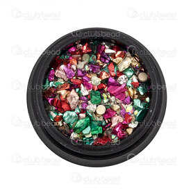 1103-0501-MIX05 - Glass Shards Nail Art Decoration Red-Green Assorted Irregular Shape 1 Screw Box 1103-0501-MIX05,Various products,montreal, quebec, canada, beads, wholesale