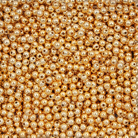 1103-9910-03GL - Acrylic Bead Round 3mm 0.8mm hole Gold 500gr 1bag Taiwan 1103-9910-03GL,Beads,Plastic,Batches,montreal, quebec, canada, beads, wholesale