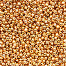 1103-9911-03GL - Acrylique Bille Rond 3mm Trou 0.8mm Or 100gr 1Sac Taiwan 1103-9911-03GL,0.8mm,montreal, quebec, canada, beads, wholesale