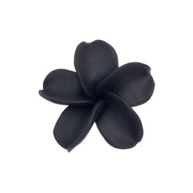 1104-0111-01 - Polymer Clay Bead Flower 23MM Black 20pcs 1104-0111-01,montreal, quebec, canada, beads, wholesale