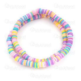 1104-0500-06MIX7 - Polymer Clay Bead Spacer Heishi 1x6mm Neon Pink-Yellow-Blue-Mix 1.2mm hole (approx. 300pcs) 1104-0500-06MIX7,Beads,Heishi,Polymer,montreal, quebec, canada, beads, wholesale