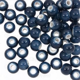 1105-0101-0605 - ceramic bead round 6mm navy 50pcs 1105-0101-0605,Bleu marin,montreal, quebec, canada, beads, wholesale