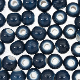 1105-0101-0805 - ceramic bead round 8mm navy 50pcs 1105-0101-0805,Bleu marin,montreal, quebec, canada, beads, wholesale