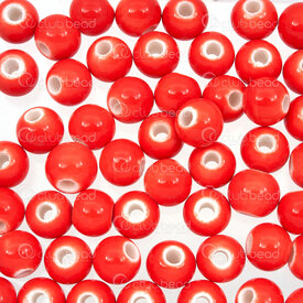 1105-0101-0835 - ceramic bead round 8mm bright red 50pcs 1105-0101-0835,Beads,Ceramic,montreal, quebec, canada, beads, wholesale