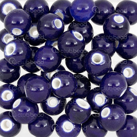 1105-0101-1027 - Céramique Bille Rond 10mm Bleu Royal 50pcs 1105-0101-1027,Billes,Céramique,montreal, quebec, canada, beads, wholesale