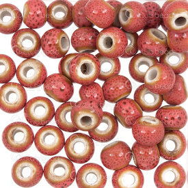 1105-0102-0623 - glazed ceramic bead round 6mm terracotta 50pcs 1105-0102-0623,Terra,montreal, quebec, canada, beads, wholesale