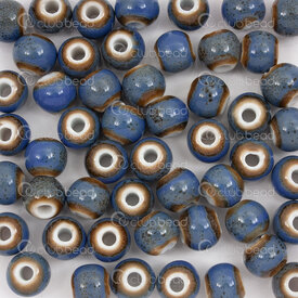 1105-0102-0805 - Céramique Bille Glacé Rond 8mm Bleu Marin 50pcs 1105-0102-0805,Nouveautés,montreal, quebec, canada, beads, wholesale