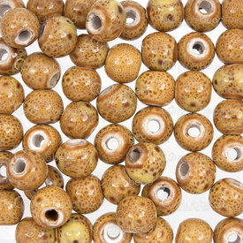 1105-0102-0811 - glazed ceramic bead round 8mm yellow 50pcs 1105-0102-0811,Beads,Ceramic,montreal, quebec, canada, beads, wholesale