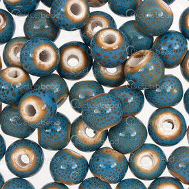 1105-0102-0821 - glazed ceramic bead round 8mm teal 50pcs 1105-0102-0821,1105-0102-0821,montreal, quebec, canada, beads, wholesale