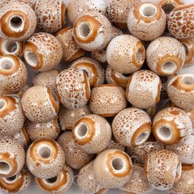 1105-0102-1009 - glazed ceramic bead round 10mm coffee 50pcs 1105-0102-1009,montreal, quebec, canada, beads, wholesale