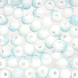1105-0205-0803 - Céramique Bille Craquelé Ovoide 8mm Bleu Pale 50pcs 1105-0205-0803,Billes,Céramique,montreal, quebec, canada, beads, wholesale
