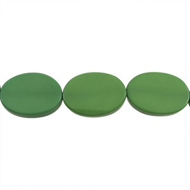 *1106-0490-05 - Resin Bead Oval 20X28MM Green 14pcs String India *1106-0490-05,Clearance by Category,Resin,Bead,Resin,20X28MM,Oval,Green,Green,India,14pcs String,montreal, quebec, canada, beads, wholesale