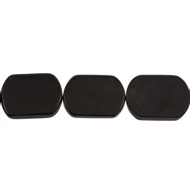 *1106-0491-01 - Resin Bead Rectangle Round Corners 25X33MM Black 12pcs String India *1106-0491-01,Beads,Resin,Bead,Resin,25X33MM,Rectangle,Round Corners,Black,Black,India,12pcs String,montreal, quebec, canada, beads, wholesale