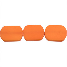 *1106-0491-03 - Resin Bead Rectangle Round Corners 25X33MM Orange 12pcs String India *1106-0491-03,Clearance by Category,Resin,Bead,Resin,25X33MM,Rectangle,Round Corners,Orange,Orange,India,12pcs String,montreal, quebec, canada, beads, wholesale