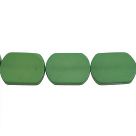 *1106-0491-05 - Resin Bead Rectangle Round Corners 25X33MM Green 12pcs String India *1106-0491-05,Bead,Resin,25X33MM,Rectangle,Round Corners,Green,Green,India,12pcs String,montreal, quebec, canada, beads, wholesale