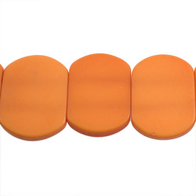 *1106-0493-03 - Resin Bead Rectangle Round Corners 25X33MM Orange 2 Holes 15pcs String India *1106-0493-03,Beads,Resin,Bead,Resin,25X33MM,Rectangle,Round Corners,Orange,Orange,2 Holes,India,15pcs String,montreal, quebec, canada, beads, wholesale