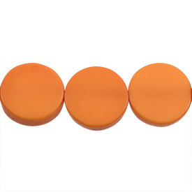 *1106-0494-03 - Resin Bead Coin 20MM Orange 20pcs String India *1106-0494-03,Beads,Resin,Coin,Bead,Resin,20MM,Round,Coin,Orange,Orange,India,20pcs String,montreal, quebec, canada, beads, wholesale