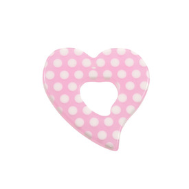 *DB-1106-0533-05 - Resin Pendant Heart Donut 34MM Light Pink White Dots 10pcs *DB-1106-0533-05,Pendants,Pendant,Resin,34MM,Heart,Heart,Donut,Pink,Pink,Light,White Dots,China,Dollar Bead,10pcs,montreal, quebec, canada, beads, wholesale