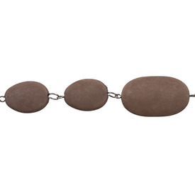 1106-0540-05 - Plastic Bead Assorted Shapes Flat App. 15x20mm Brown 0.5m. String 1106-0540-05,montreal, quebec, canada, beads, wholesale