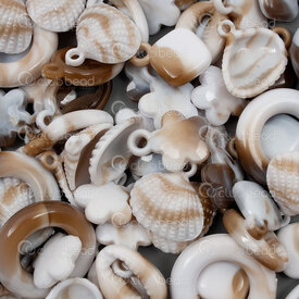 1106-0549-MIX - Plastique Breloque Them Ocean-Nature Couleur-Forme-Taille Varie 100gr 1106-0549-MIX,montreal, quebec, canada, beads, wholesale