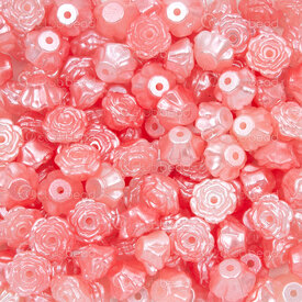 1106-0559 - Plastic Bead Camelia Flower 5x8mm Pink 1mm hole 100gr (app.190pcs) 1106-0559,C*,montreal, quebec, canada, beads, wholesale