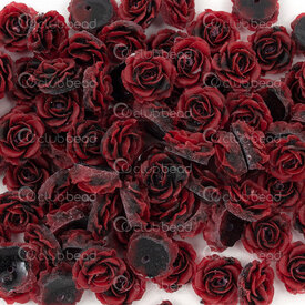 1106-0563-01081 - Plastic Cabochon Rose 8x4mm Dark Red Drilled 0.7mm hole 100pcs 1106-0563-01081,fs,montreal, quebec, canada, beads, wholesale