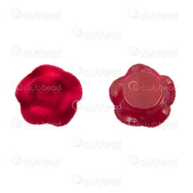 1106-0563-0213 - Plastic-Velvet Bead-Cabochon Rose Flat Endos 13x5.5mm Wine Red 1.5mm hole 40pcs 1106-0563-0213,Cabochons,montreal, quebec, canada, beads, wholesale