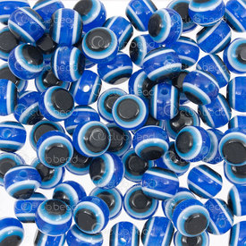 1106-0587 - Plastic Bead Evil Eye 8mm Round Blue 25gr (approx. 80pcs) 1106-0587,Beads,Plastic,Acrylic,montreal, quebec, canada, beads, wholesale