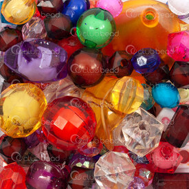 1106-0591 - Plastic Assorted Bead-Pendant Assorted Color-Shape-Size 1 Bag 100gr 1106-0591,Beads,Plastic,montreal, quebec, canada, beads, wholesale